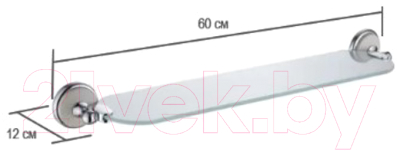 Полка для ванной Ekko E3107 (хром/серый)