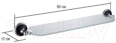 Полка для ванной Ekko E3207 (хром/черный)