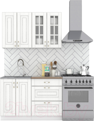 Кухонный гарнитур Интермебель Бостон-1 1.2 (акация белая/венато) - фото