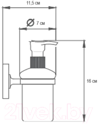 Дозатор для жидкого мыла Ekko E1427