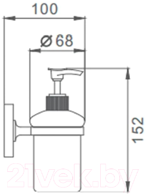 Дозатор для жидкого мыла Ekko E1927