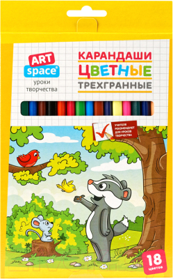 Набор цветных карандашей ArtSpace Лесные жители / CP_41026 - фото