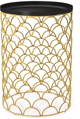 Журнальный столик Sheffilton SHT-CT24 (золото/черный муар)