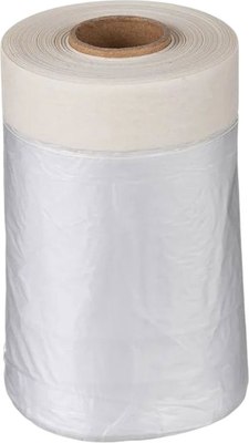 Пленка строительная Howard С малярной клейкой лентой Masking Film - фото