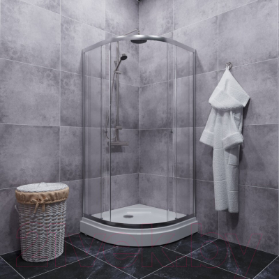 Душевой уголок Triton Альфа-Хром 80х80 (с поддоном)