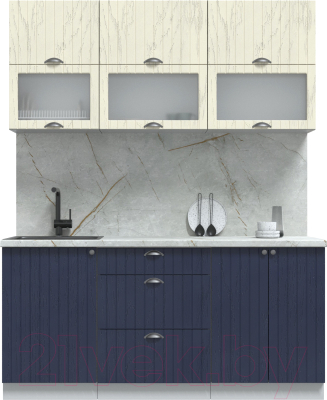 Готовая кухня Интерлиния Берес 1.7Б - фото