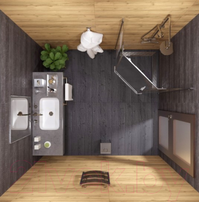 Душевой уголок Triton Дека 90x90 (хром, без поддона)