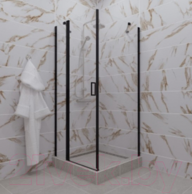 Душевой уголок Triton Йота 90x90 (черный, без поддона)