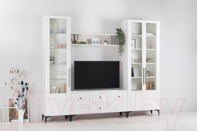 Тумба Mobi Валенсия ТВ 16.45 (белый РЕ шагрень/белый шагрень ПВХ)