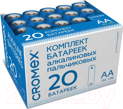 Комплект батареек Cromex Alkaline. Аа LR6 15А / 455593 - фото