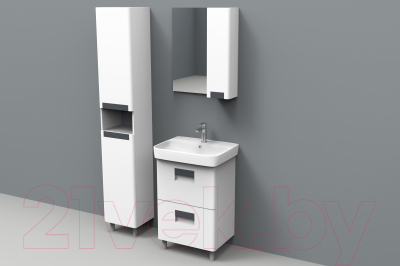 Шкаф с зеркалом для ванной АВН Сорренто 60 / 115.09