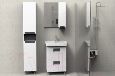 Шкаф с зеркалом для ванной АВН Сорренто 60 / 115.09