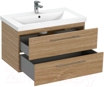 Тумба под умывальник Cersanit Lara 80 Como 80 / 64138 (орех)