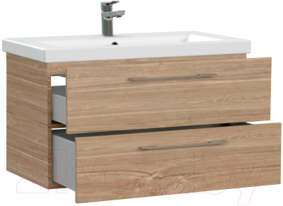 Тумба под умывальник Cersanit Lara 80 Como 80 / 64138 (орех)