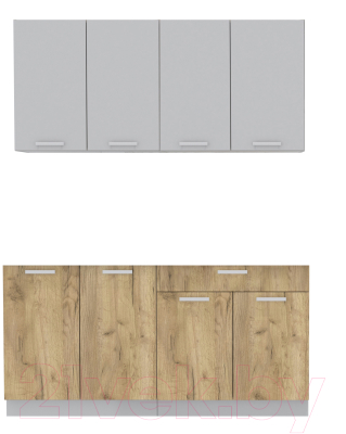 Готовая кухня Интерлиния Мила Лайт 1.6 без столешницы - фото