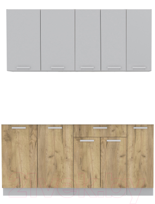 Готовая кухня Интерлиния Мила Лайт 1.7 без столешницы - фото