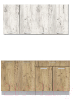 Готовая кухня Интерлиния Мила Лайт 1.6 без столешницы - фото