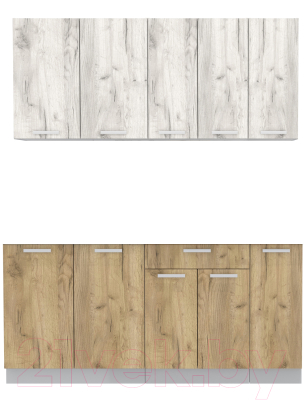 Готовая кухня Интерлиния Мила Лайт 1.7 без столешницы - фото