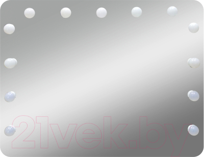 Зеркало Континент Гримерное Визави 13 ламп 90x70 - фото