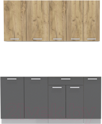 Готовая кухня Интерлиния Мила Лайт 1.7 без столешницы - фото