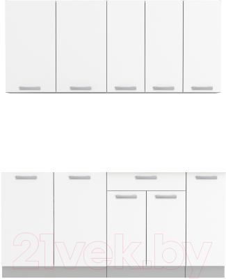Готовая кухня Интерлиния Мила Лайт 1.7 без столешницы - фото