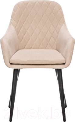 Стул Импэкс Leset Слим с подлокотниками (черный/велюр бежевый)