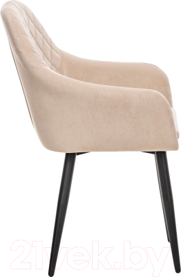 Стул Импэкс Leset Слим с подлокотниками (черный/велюр бежевый)
