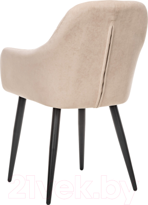 Стул Импэкс Leset Слим с подлокотниками (черный/велюр бежевый)