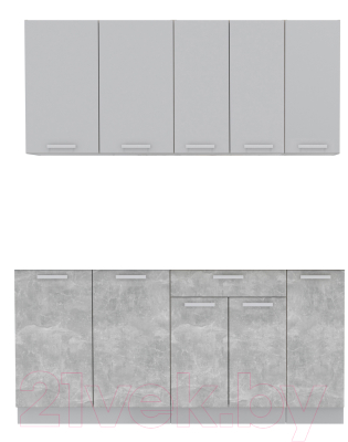 Готовая кухня Интерлиния Мила Лайт 1.7 без столешницы - фото