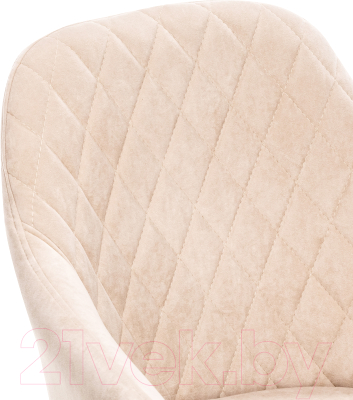 Стул Импэкс Leset Слим с подлокотниками (белый/велюр бежевый)