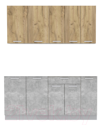 Готовая кухня Интерлиния Мила Лайт 1.7 без столешницы - фото