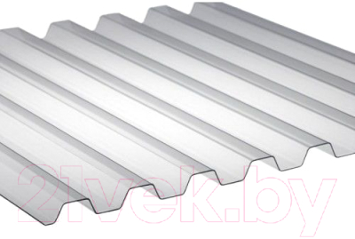 Монолитный поликарбонат Borrex Трапеция 2000x1050x0.8мм - фото