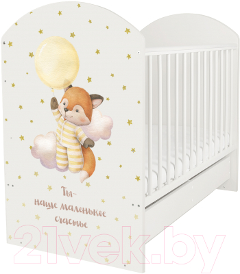 Детская кроватка INDIGO My Sleepy Лисичка маятник и ящик