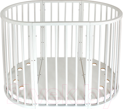 Детская кровать-трансформер INDIGO Simple 7 в 1 поперечный маятник (белый)