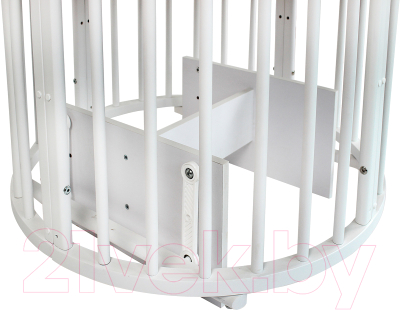 Детская кровать-трансформер INDIGO Simple 7 в 1 поперечный маятник (белый)