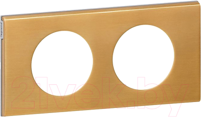 Рамка для выключателей и розеток Legrand Celiane 69132 (золото) - фото