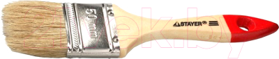 Кисть малярная Stayer Standard Universal 0101-050 плоская (50мм, светлая натуральная щетина) - фото