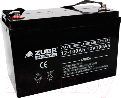 Аккумулятор лодочный Zubr Marine Gel NPG 12-100Ah - фото