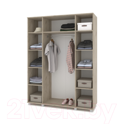 Шкаф Modern Виора В40 (серый дуб/белый)