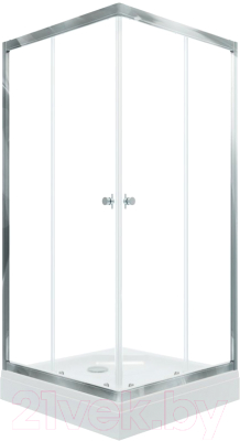 Душевой уголок Triton Вента 90x90 (хром, с поддоном) - фото