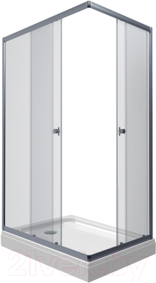 Душевой уголок Triton Вента 100x80 (хром, с поддоном) - фото