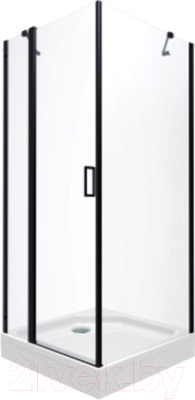 Душевой уголок Triton Йота-Блэк 90x90 (черный, с поддоном) - фото