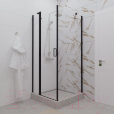 Душевой уголок Triton Йота-Блэк 90x90 (черный, с поддоном)