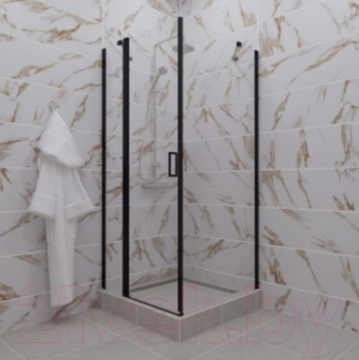 Душевой уголок Triton Йота-Блэк 90x90 (черный, с поддоном)