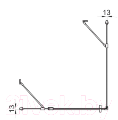 Душевой уголок Triton Йота-Блэк 90x90 (черный, с поддоном)