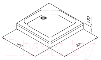 Душевой уголок Triton Йота-Блэк 90x90 (черный, с поддоном)