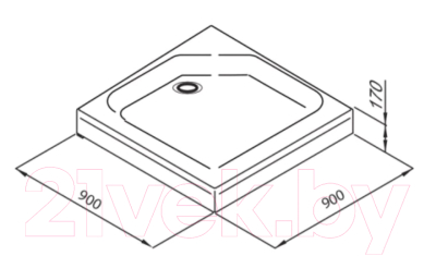 Душевой уголок Triton Тау-Блэк 90x90 (черный, с поддоном)