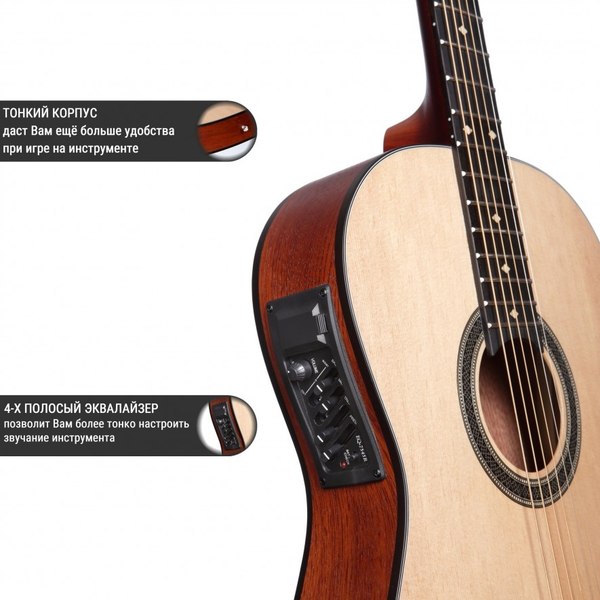 Электроакустическая гитара MiLena Music ML-F3Pro-Slim/EQ