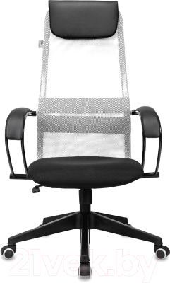 Кресло офисное Бюрократ CH-607 (светло-серый TW-02/сетка)