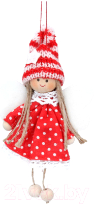 Елочная игрушка Gisela Graham Nordic Kitchen Фея в скандинавском платье / 17178 - фото